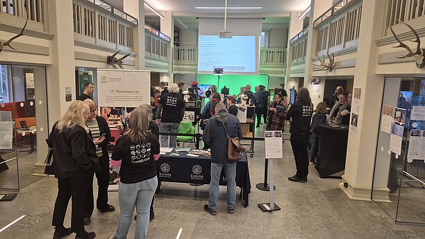 people gathered at mini-expo