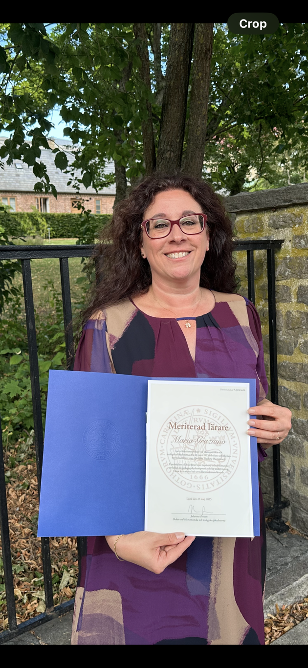 portrait of Maria with diploma