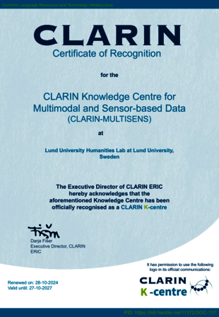 CLARIN K-centre certificate 2024